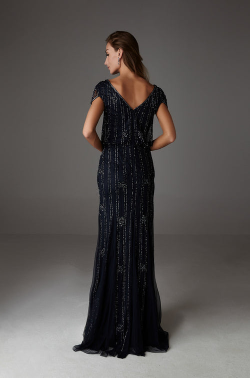 AMAIA CAP SLEEVE NAVY