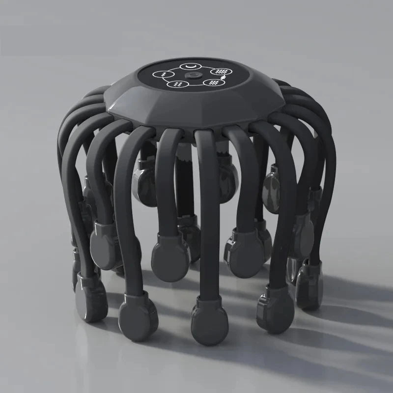 Scalp Head Massager Red Light Vibrator Octopus Scratcher For Relaxation Stress Migraine