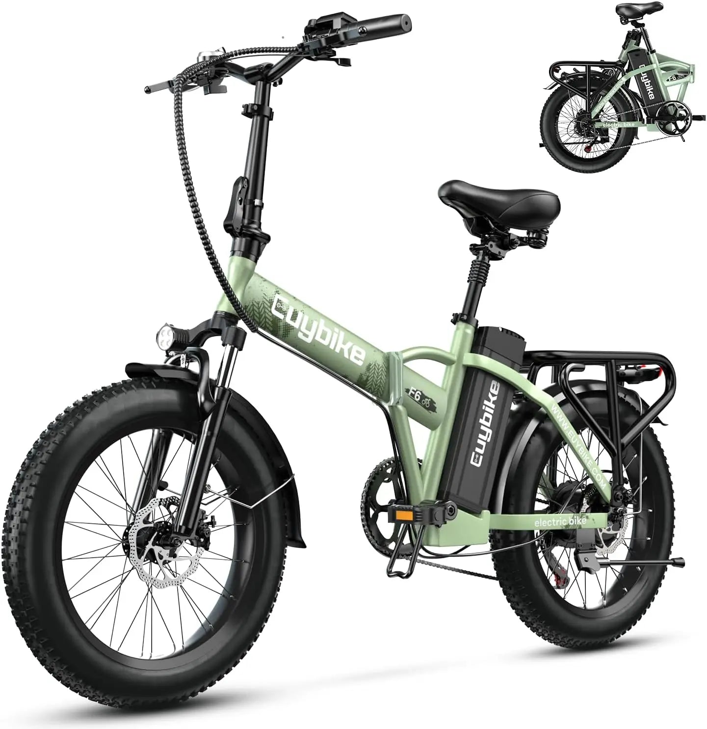 1000W hopfällbar, 48V 20AH stort löstagbart batteri E, 30 MPH, 80 Miles Max räckvidd, 20" Fat Tire Elcykel