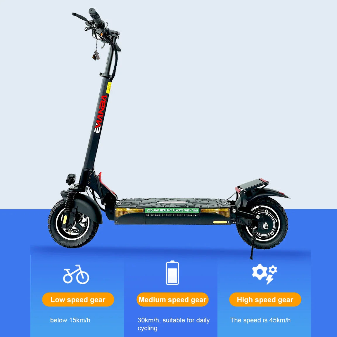 El Scooter 800W 48V Powerful 10 Inch Off-road Däck Max hastighet 45-55km/H Vikbar