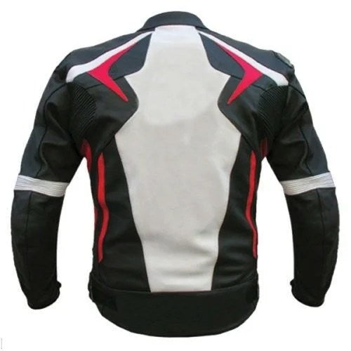 MEN MOTORCYCLE LEATHER RACING JACKET