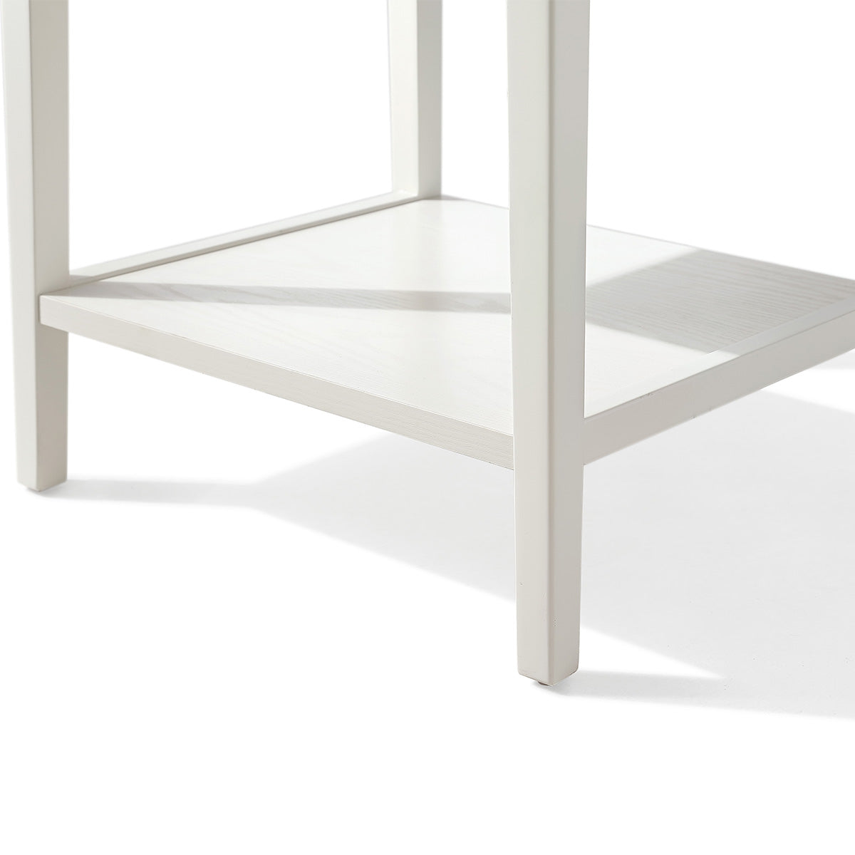 Minimalist Cream Storage Bedside Table
