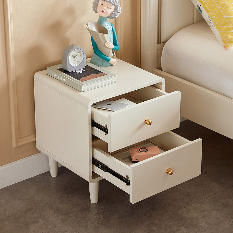 Nordic Modern Minimalist White Bedside Table for Children