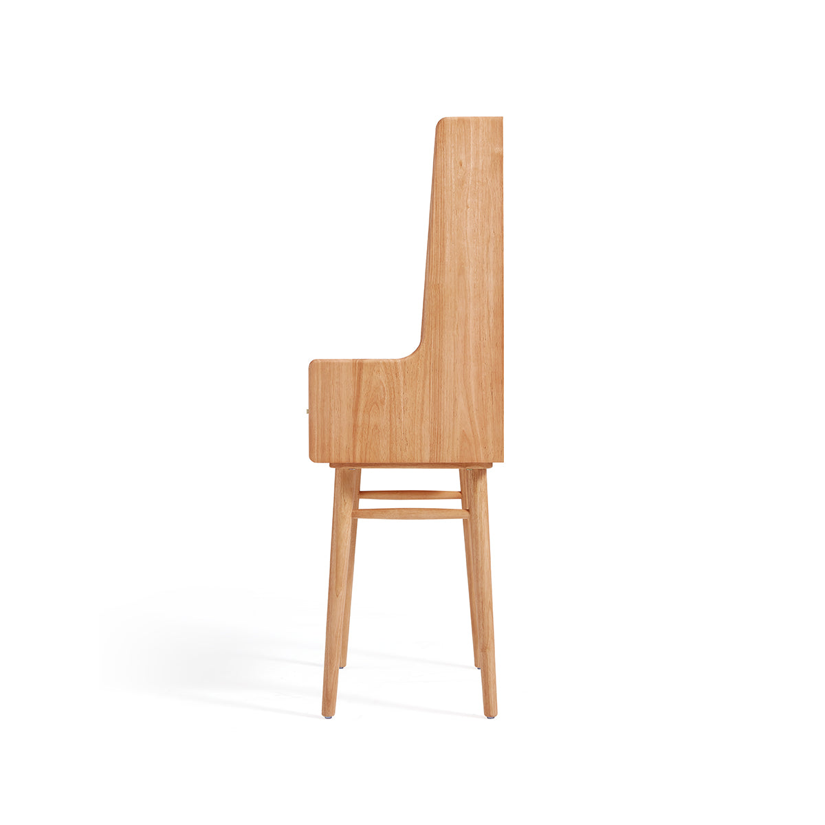 Solid Wood Makeup Table with White Stool Set