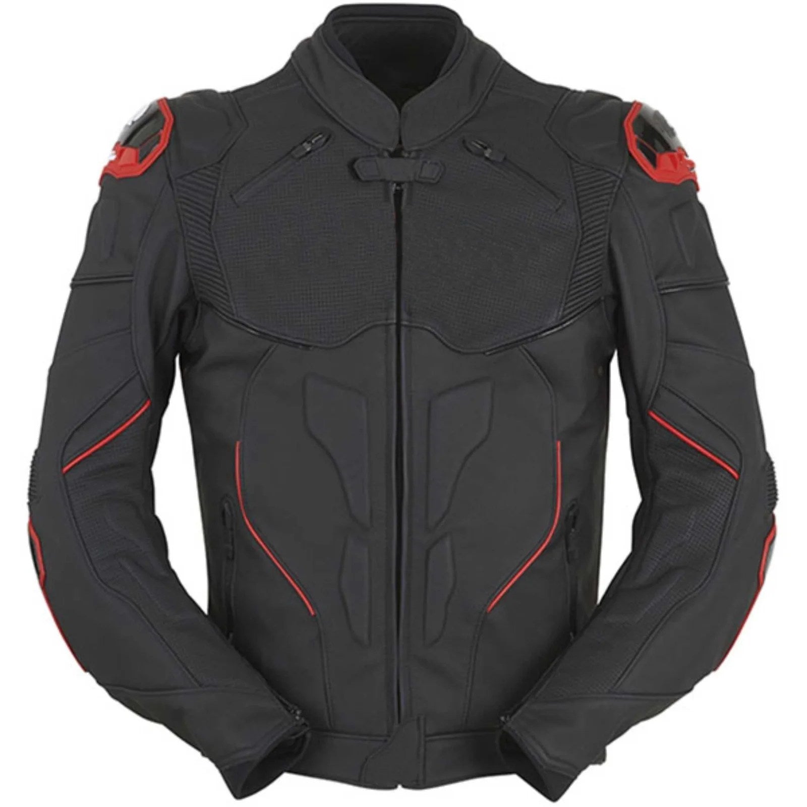 MEN MOTORCYCLE LEATHER RACING JACKET - XXXXL