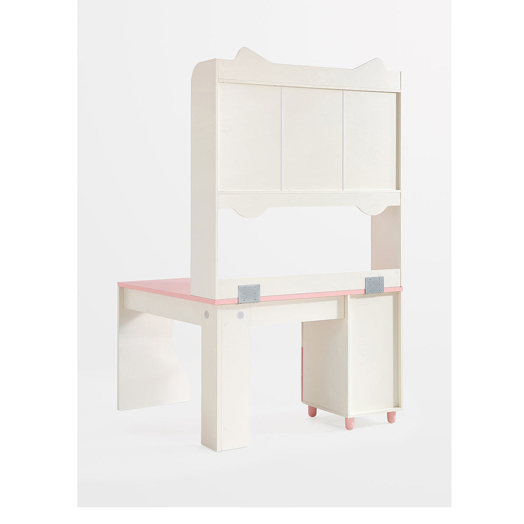 Whimsical Kitty Cat Tall Bookcase and Pink Study Table