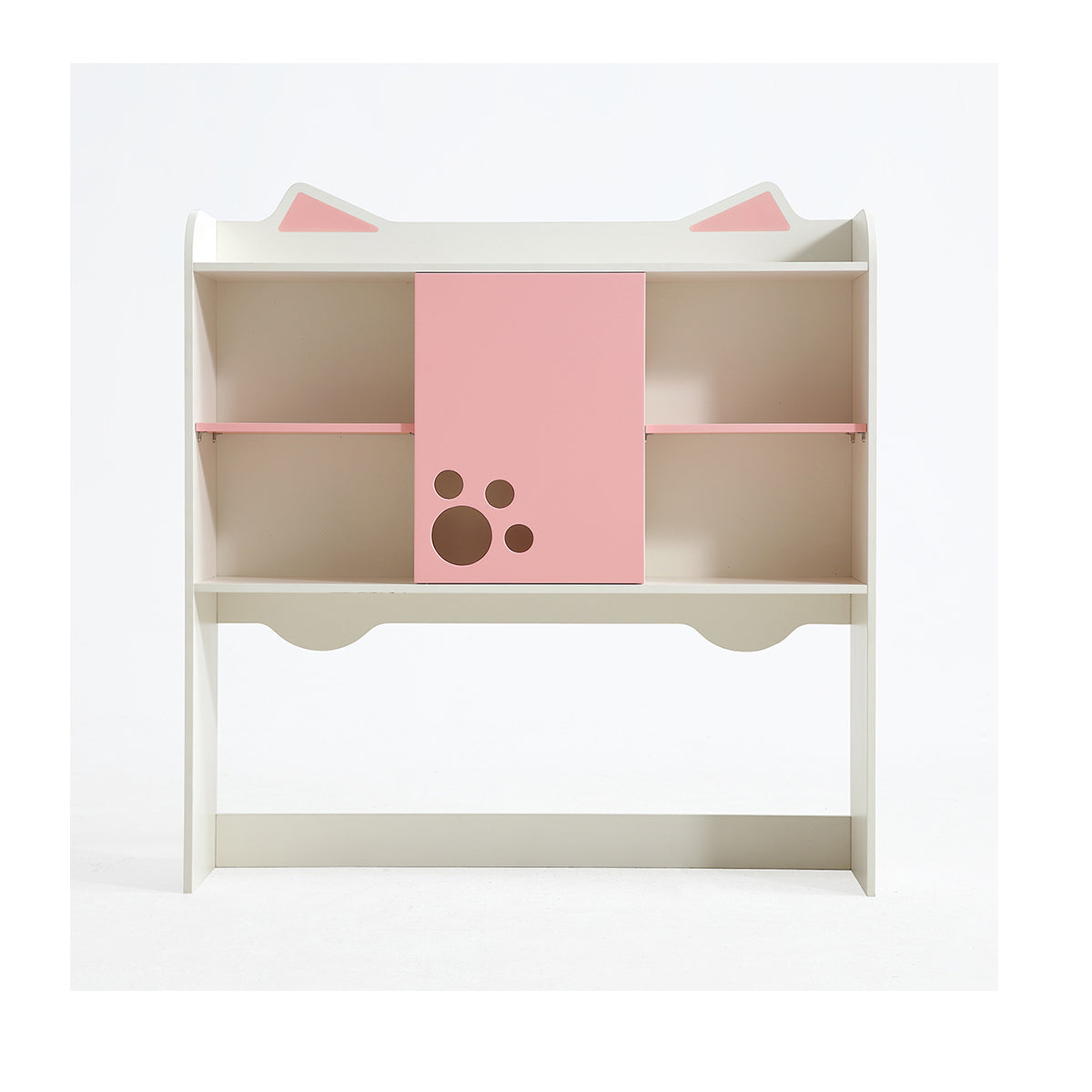 Whimsical Kitty Cat Tall Bookcase and Pink Study Table